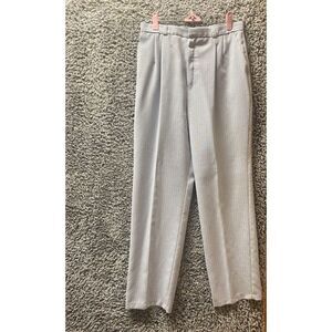 Sears women’s Vintage Striped Dress Pants Blue Size L Inseam 32
